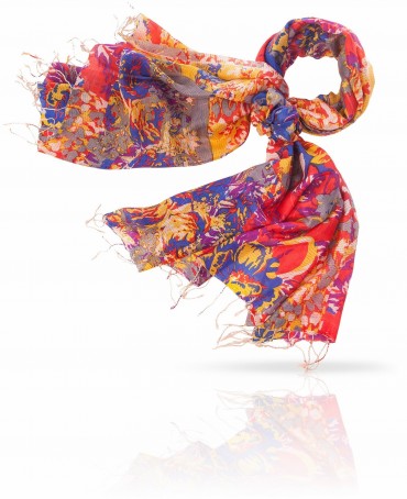 Палантин Женский S30-DENSE.FLORAL/LILAC